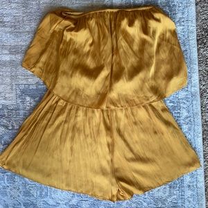 Yellow Tube Top Romper
